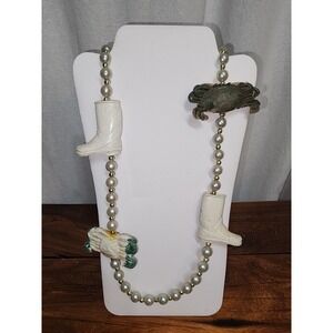 Vintage Mardi Gras Beads Crabs and Muck Boots‎